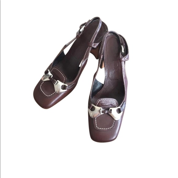 Prada Leather Mules/Slides Shoes - Picture 1 of 7